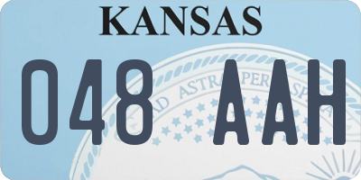 KS license plate 048AAH