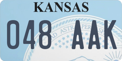 KS license plate 048AAK