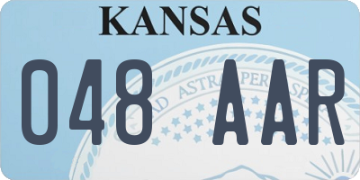 KS license plate 048AAR