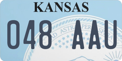KS license plate 048AAU
