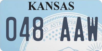KS license plate 048AAW