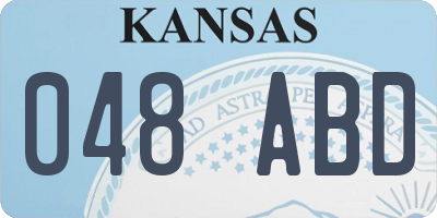 KS license plate 048ABD