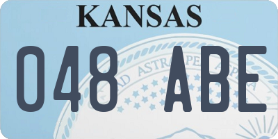 KS license plate 048ABE