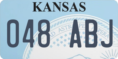 KS license plate 048ABJ