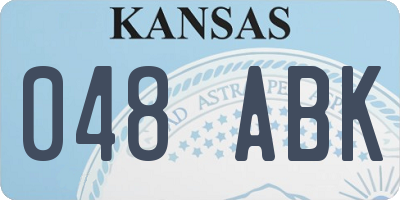 KS license plate 048ABK