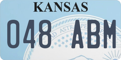 KS license plate 048ABM