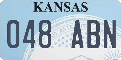 KS license plate 048ABN