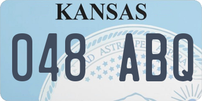 KS license plate 048ABQ