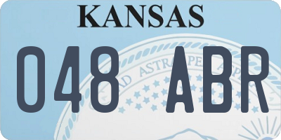 KS license plate 048ABR