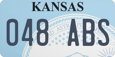KS license plate 048ABS