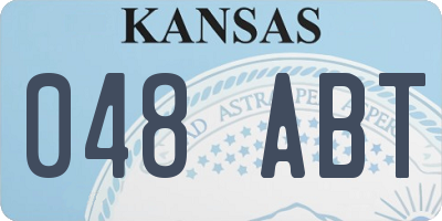 KS license plate 048ABT