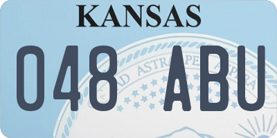 KS license plate 048ABU