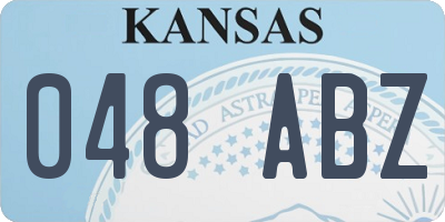 KS license plate 048ABZ