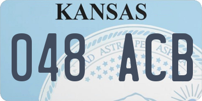KS license plate 048ACB