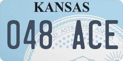 KS license plate 048ACE