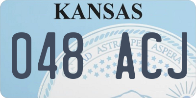 KS license plate 048ACJ