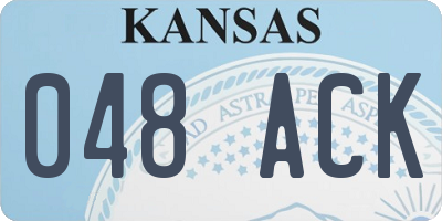 KS license plate 048ACK