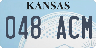KS license plate 048ACM
