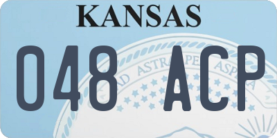 KS license plate 048ACP