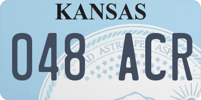 KS license plate 048ACR