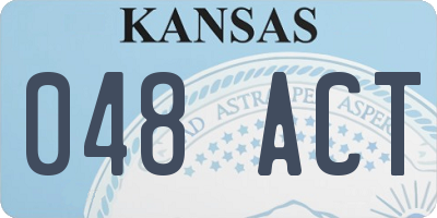 KS license plate 048ACT