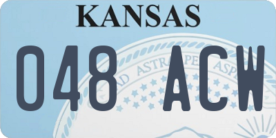 KS license plate 048ACW