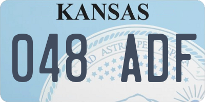 KS license plate 048ADF