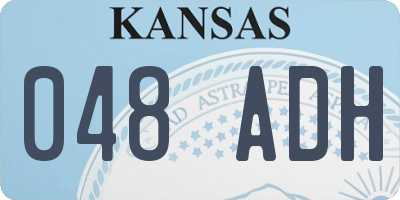 KS license plate 048ADH