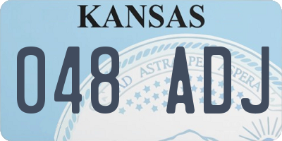 KS license plate 048ADJ
