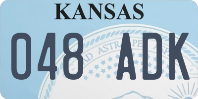 KS license plate 048ADK