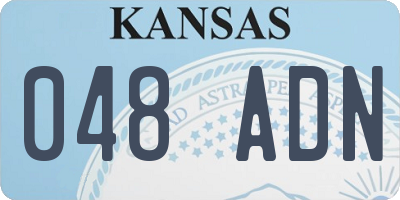 KS license plate 048ADN