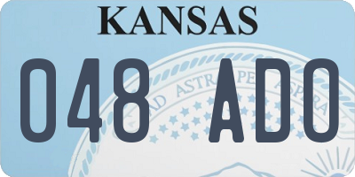 KS license plate 048ADO