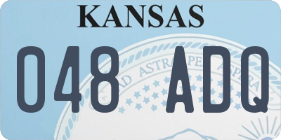 KS license plate 048ADQ