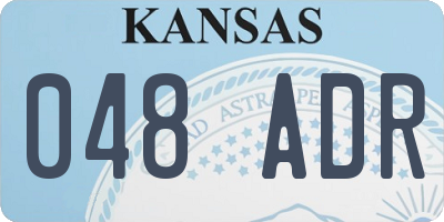 KS license plate 048ADR