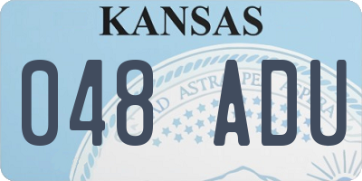 KS license plate 048ADU