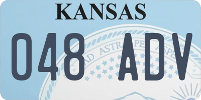 KS license plate 048ADV