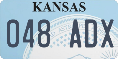 KS license plate 048ADX