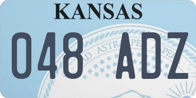 KS license plate 048ADZ