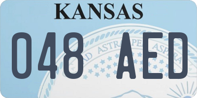 KS license plate 048AED