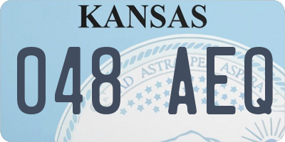 KS license plate 048AEQ