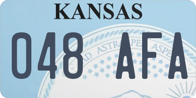 KS license plate 048AFA