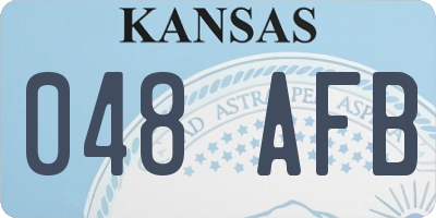 KS license plate 048AFB