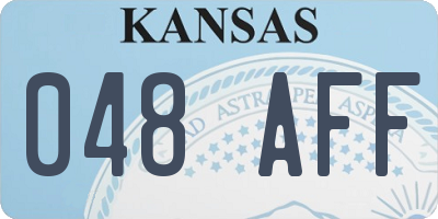 KS license plate 048AFF