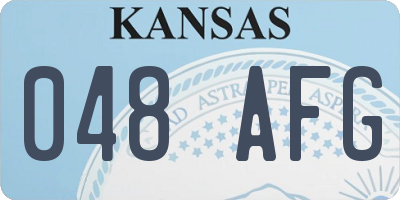 KS license plate 048AFG