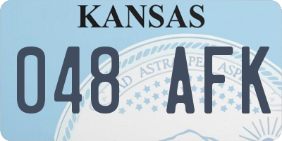 KS license plate 048AFK