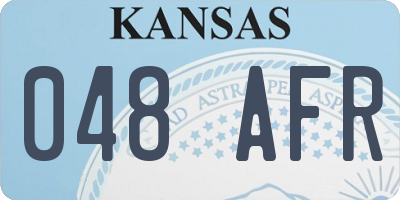 KS license plate 048AFR