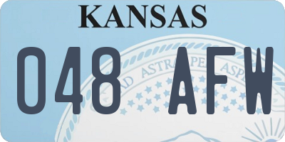 KS license plate 048AFW