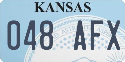 KS license plate 048AFX