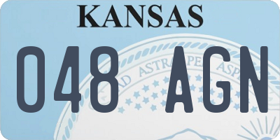 KS license plate 048AGN