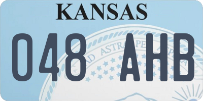 KS license plate 048AHB